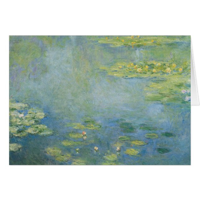 Claude Monet - näckrosor Hälsningskort (Framsidan Horizontal)