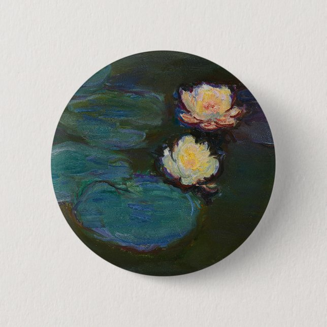 Claude Monet Näckrosor Impressionistisk oljemålnin Knapp (Framsida)
