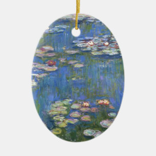 Claude Monet //näckrosor Julgransprydnad Keramik