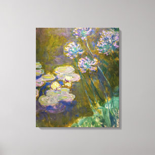 Claude Monet - Näckrosor och Agapanthus Canvastryck
