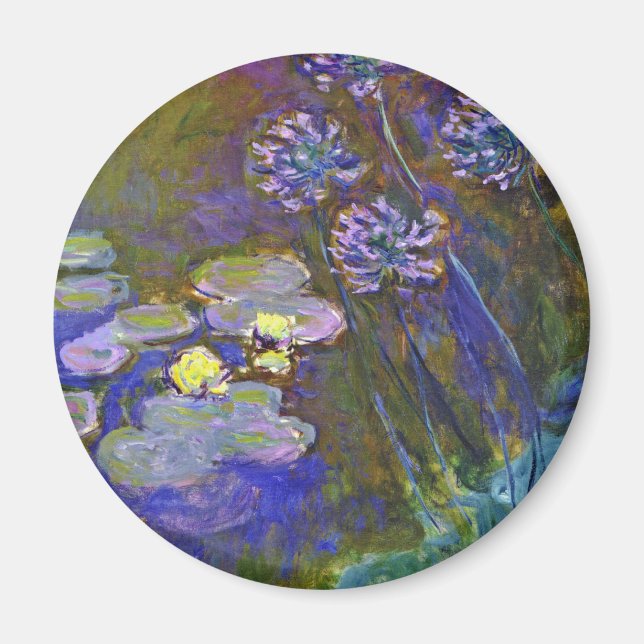 Claude Monet Näckrosor och Agapanthus Magnet (Framsidan)