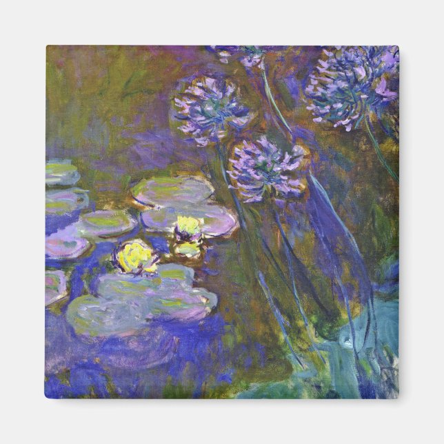 Claude Monet Näckrosor och Agapanthus Magnet (Framsidan)