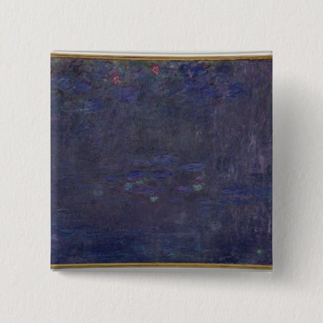 Claude Monet | näckrosor: Reflexioner av träd Knapp (Framsida)