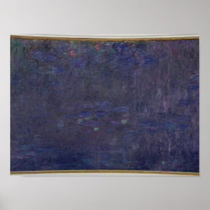 Claude Monet näckrosor: Reflexioner av träd Poster