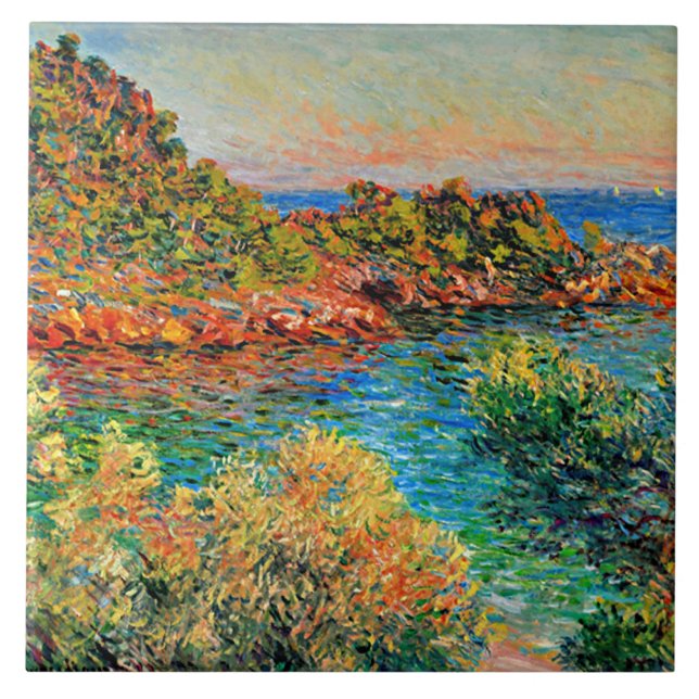 Claude Monet - Near Monte Carlo, Kakelplatta (Framsidan)