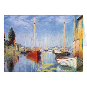 Claude Monet: Nöjefartyg på Argenteuil Hälsningskort