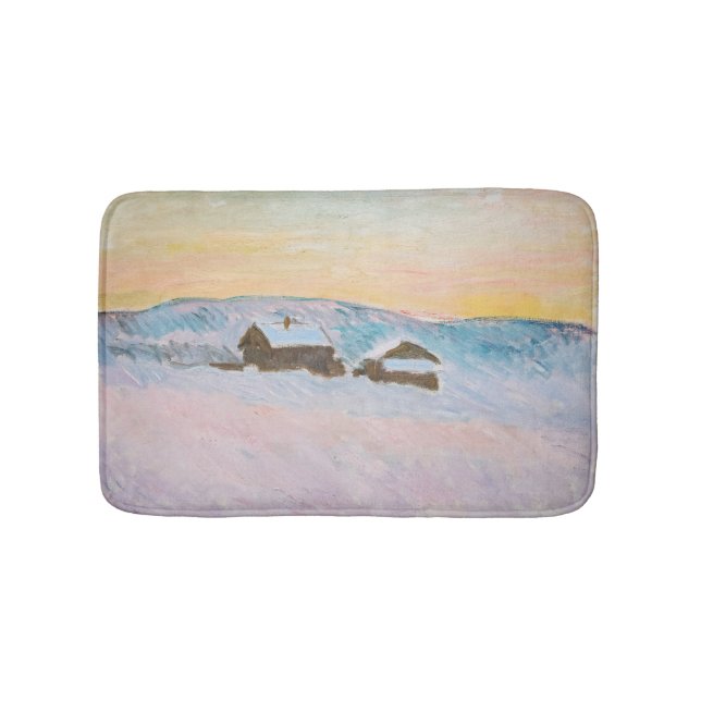 Claude Monet - Norge Liggande, blå hus Badrumsmatta (Framsidan)