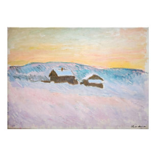 Claude Monet - Norge Liggande, blå hus Fototryck