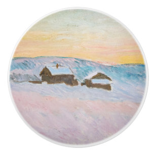 Claude Monet - Norge Liggande, blå hus Knopp