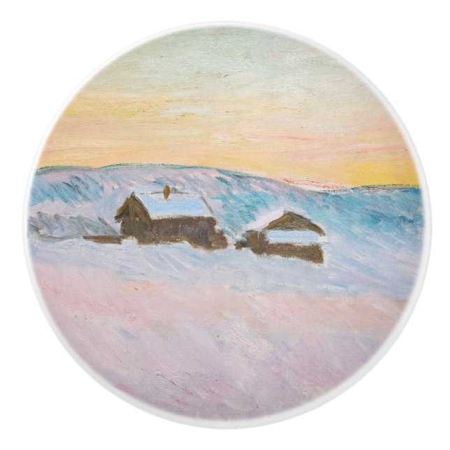 Claude Monet - Norge Liggande, blå hus Knopp (Framsidan)