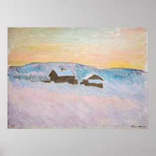 Claude Monet - Norge Liggande, blå hus Poster