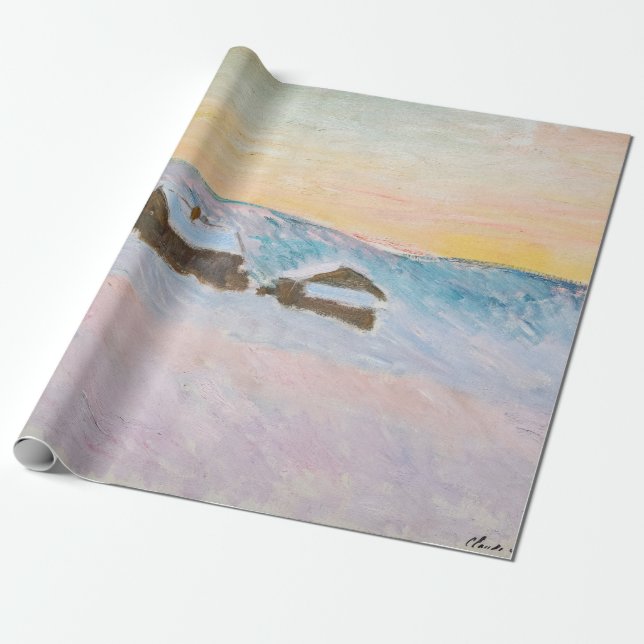 Claude Monet - Norge Liggande, blå hus Presentpapper (Utrullad)