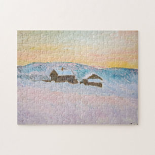 Claude Monet - Norge Liggande, blå hus Pussel