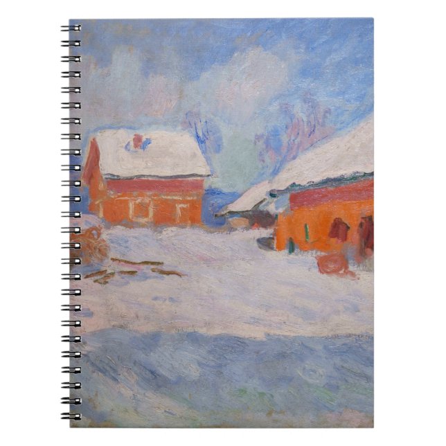 Claude Monet - Norge, Röda hus i Bjornegaard Anteckningsbok (Framsidan)