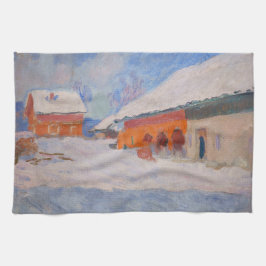 Claude Monet - Norge, Röda hus i Bjornegaard Kökshandduk