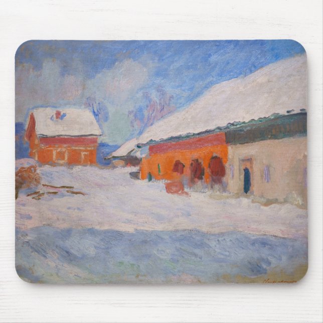 Claude Monet - Norge, Röda hus i Bjornegaard Musmatta (Framsidan)