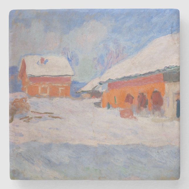 Claude Monet - Norge, Röda hus i Bjornegaard Stenunderlägg (Framsidan)