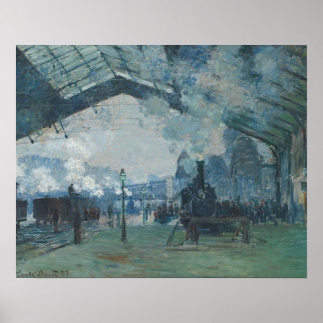 Claude Monet - Normandie Tåg Poster (Framsidan)
