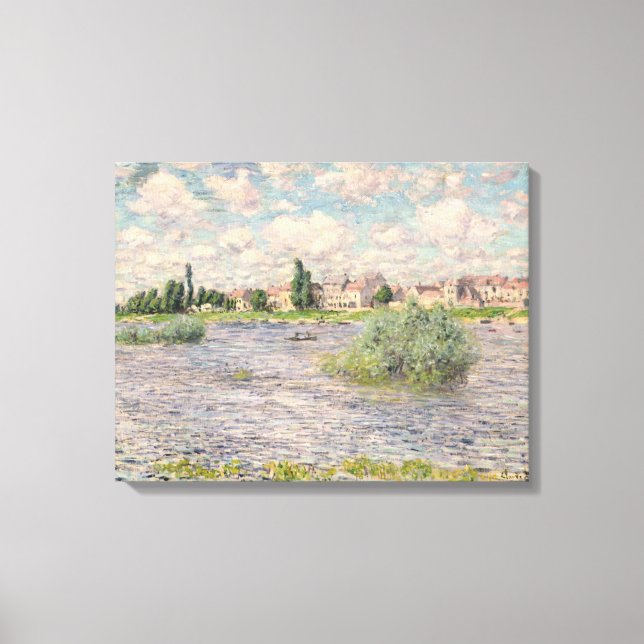 Claude Monet | Notfartyg i Lavacourt Canvastryck (Framsida)