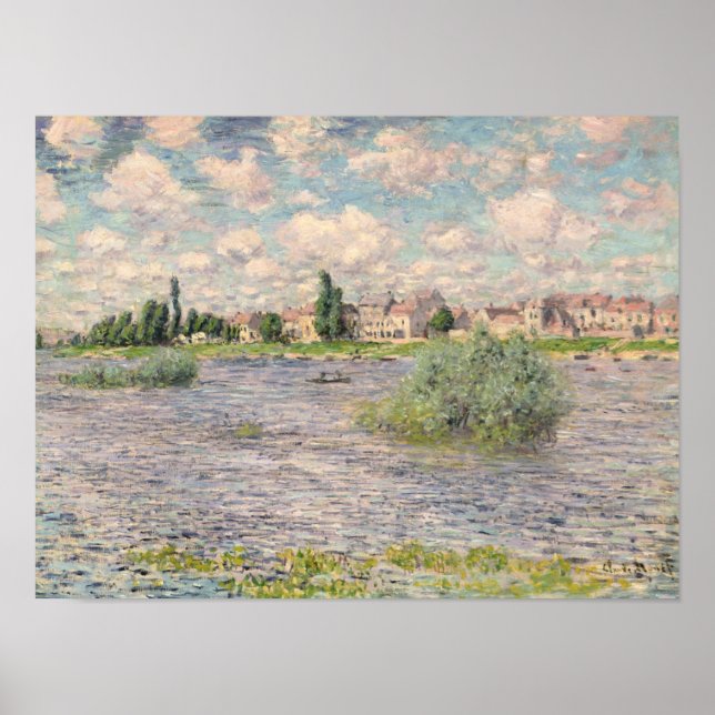 Claude Monet | Notfartyg i Lavacourt Poster (Framsidan)