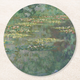 Claude Monet - Nymphéadammen Underlägg Papper Rund