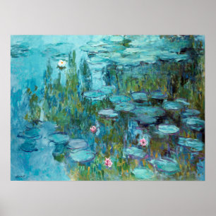 Claude Monet Nympheas Vatten Lilies Flowers Pond Poster