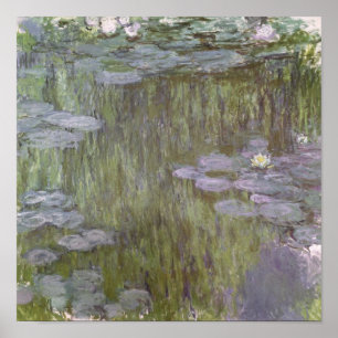 Claude Monet Nympheas vid Giverny 1918 Poster