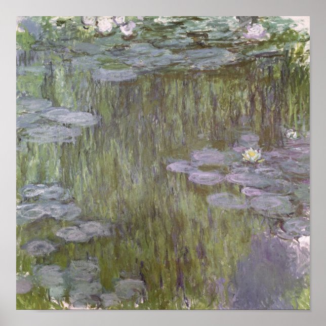 Claude Monet | Nympheas vid Giverny 1918 Poster (Framsidan)