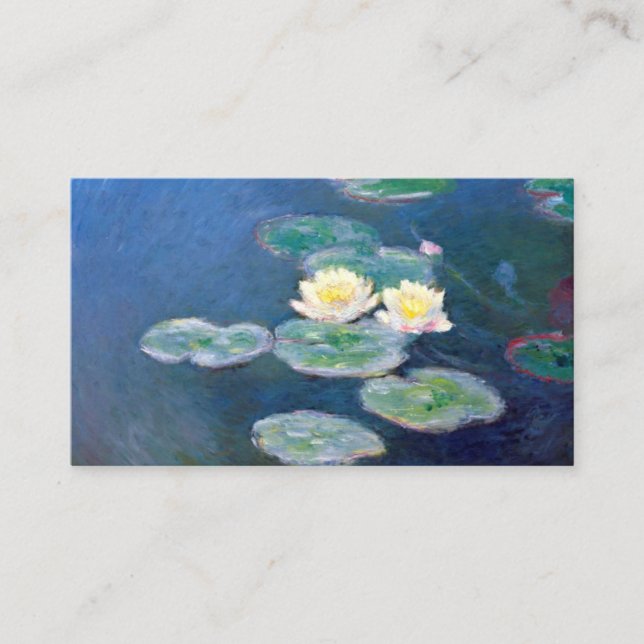 Claude Monet - Original Vatten Lilies Detailed Visitkort (Framsida)