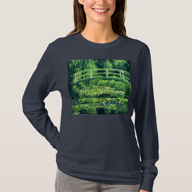 Claude Monet: Överbrygga över ett damm av T-shirt (Framsida)