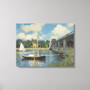 Claude Monet överbrygga på Argenteuil Canvastryck