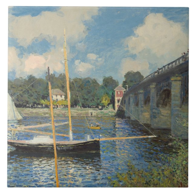 Claude Monet | överbrygga på Argenteuil Kakelplatta (Framsidan)