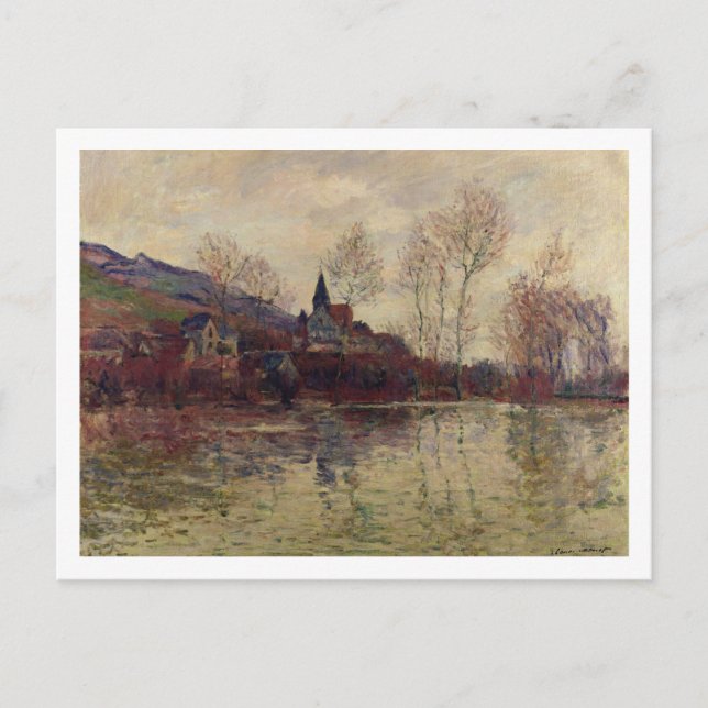 Claude Monet | Översvämningar i Giverny Vykort (Framsida)