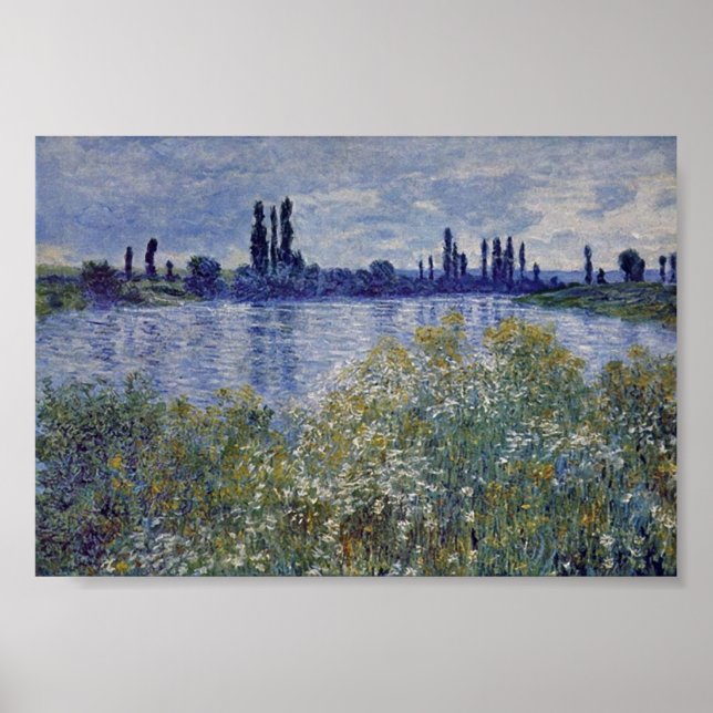 Claude Monet - på Seine-banken i Vetheuil Poster (Framsidan)