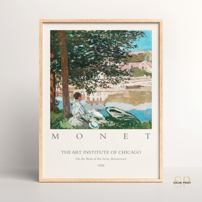 Claude Monet på Seine Bennecourts bank Poster (Skapare uppladdad)