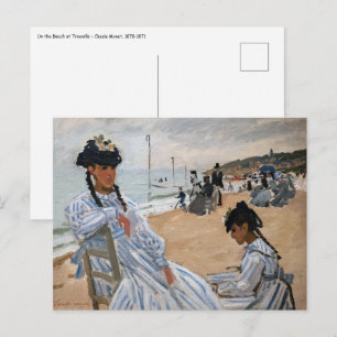 Claude Monet - På stranden i Trouville Vykort