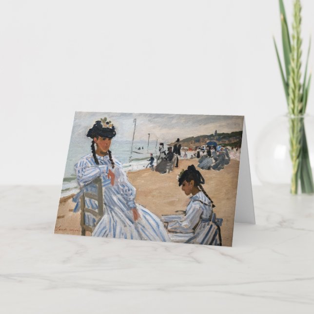Claude Monet - På stranden vid Trouville Kort (Framsida)