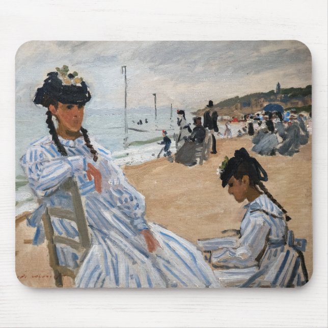 Claude Monet - På stranden vid Trouville Musmatta (Framsidan)