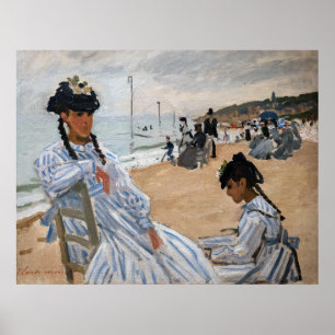 Claude Monet - På stranden vid Trouville Poster