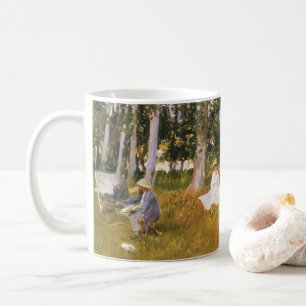 Claude Monet Painting, Kant of a Wood by Sargent Kaffemugg