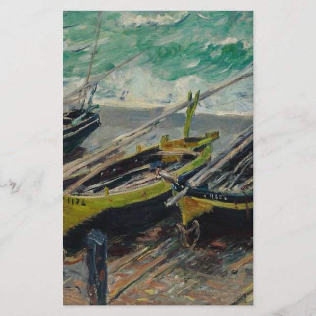 Claude Monet Painting Oil Canvas Artistic Nature Brevpapper (Framsida)