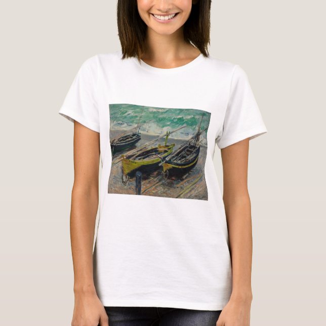 Claude Monet Painting Oil Canvas Artistic Nature Tee (Framsida)