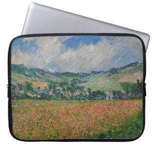 Claude Monet Painting, Poppy Fält vid Giverny Laptop Fodral