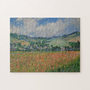 Claude Monet Painting, Poppy Fält vid Giverny Pussel