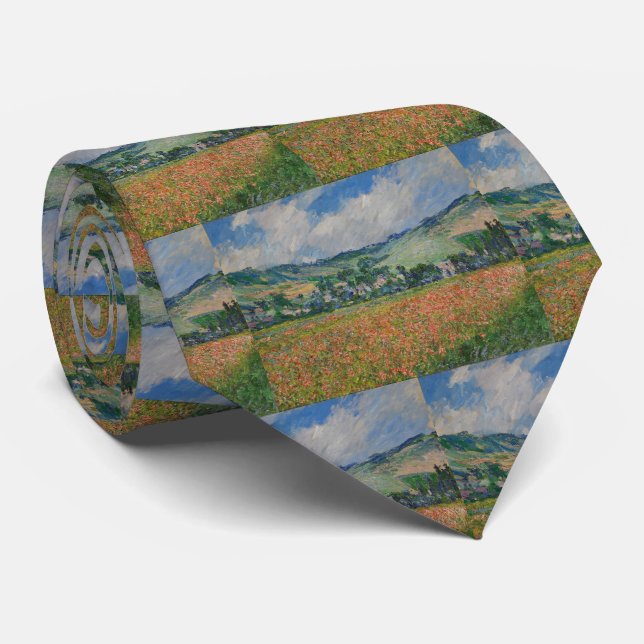 Claude Monet Painting, Poppy Fält vid Giverny Slips (Rullad)