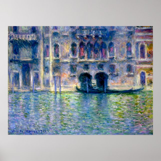 Claude Monet Palazzo da Mula i Venedig Poster (Framsidan)