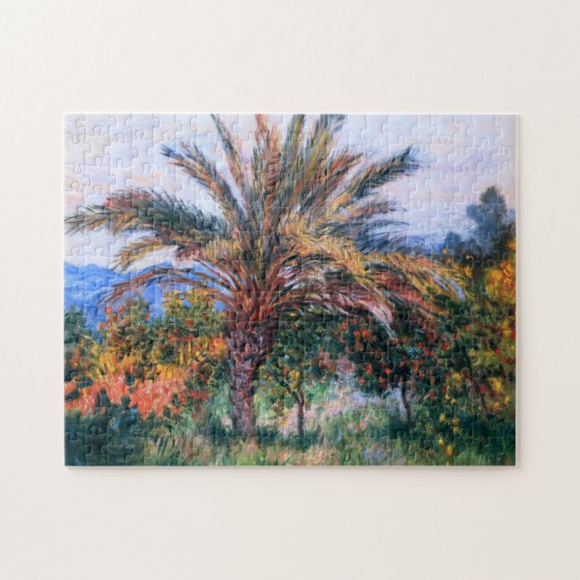 Claude Monet: Palmträd på Bordighera Pussel (Horisontell)
