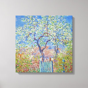 Claude Monet-Pear Träd i blomman Canvastryck