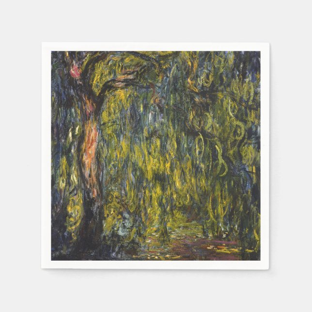 Claude Monet Pilonträd Impressionistisk konst Pappersservett (Framsidan)
