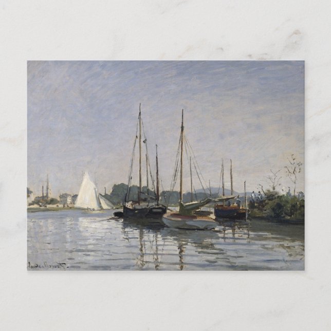 Claude Monet | Pleasure Boats, Argenteuil, c.1872- Vykort (Framsida)